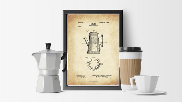 1901 Coffee Pot Patent Drawing