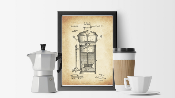 1890 Coffee Urn Patent Drawing