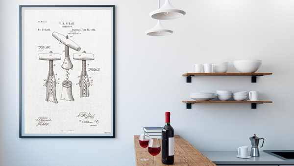 1883 Corkscrew Patent Drawing
