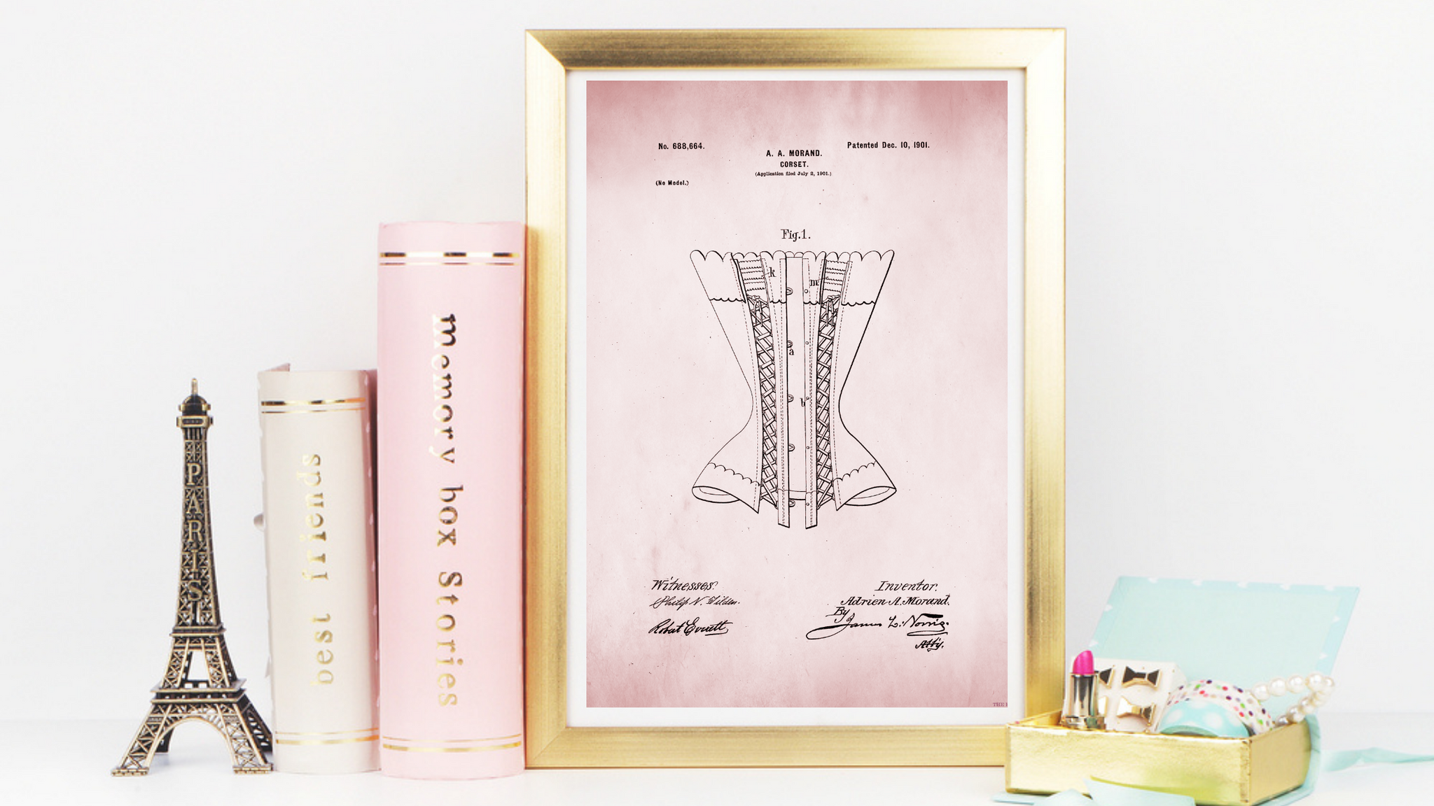 1901 Corset Patent Drawing