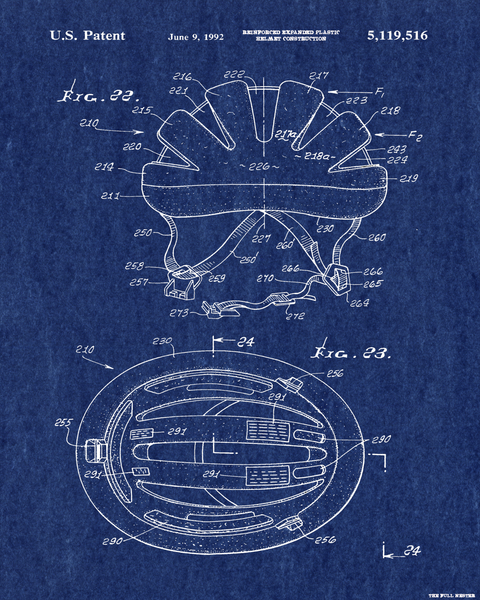 Cycling Helmet Patent Drawing