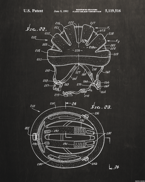 Cycling Helmet Patent Drawing