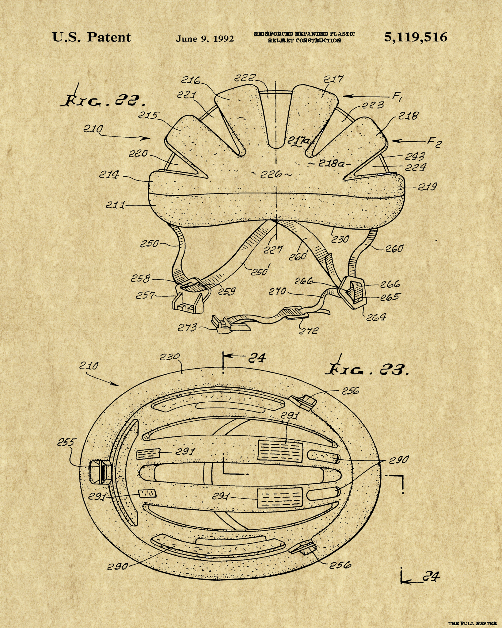 Cycling Helmet Patent Drawing