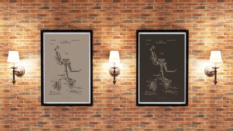 1901 Dental or Surgical Chair Patent Drawing