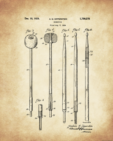 1929 Drumstick Patent Drawing