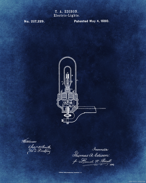 1880 Edison Light Patent Drawing