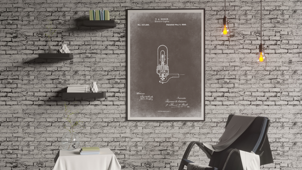 1880 Edison Light Patent Drawing