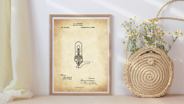 1880 Edison Light Patent Drawing