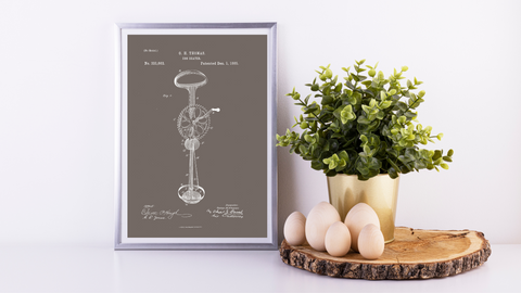 1885 Egg Beater Patent Drawing