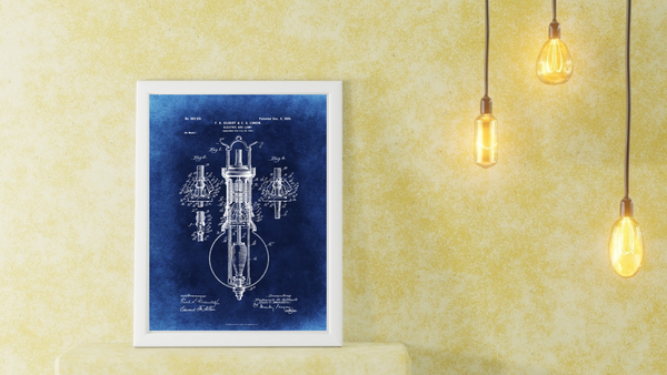 1900 Electric Arc Lamp Patent Drawing