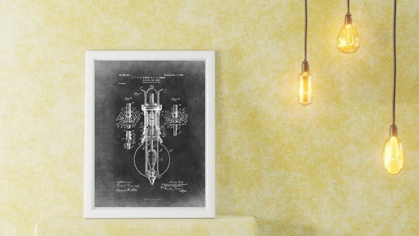 1900 Electric Arc Lamp Patent Drawing