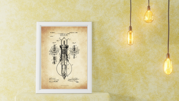 1900 Electric Arc Lamp Patent Drawing