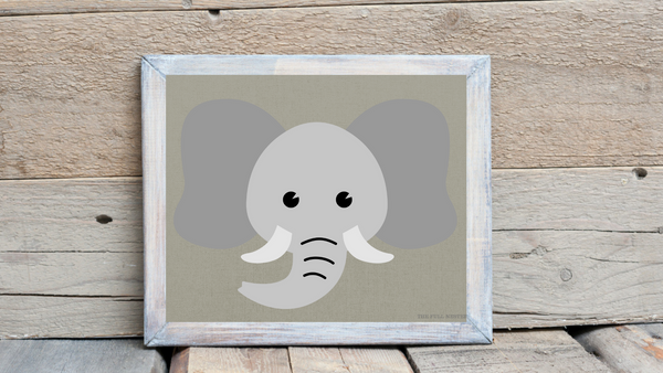 Baby Jungle Elephant Nursery Printable