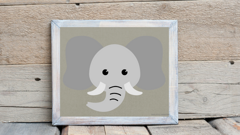 Baby Jungle Elephant Nursery Printable