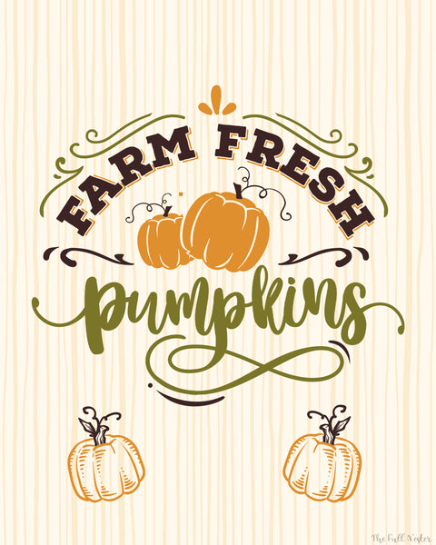 Farm Fresh Pumpkins printable