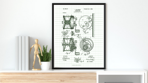 1900 Fishing Reel Patent Drawing