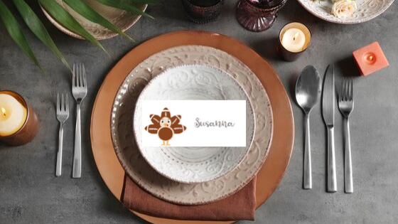 Football Turkey Placecards printable
