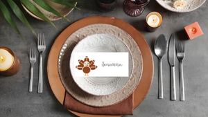 Football Turkey Placecards printable