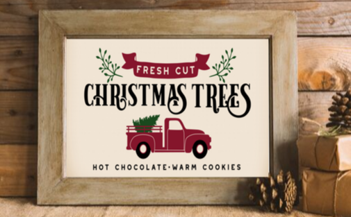 Fresh Cut Christmas Trees printable