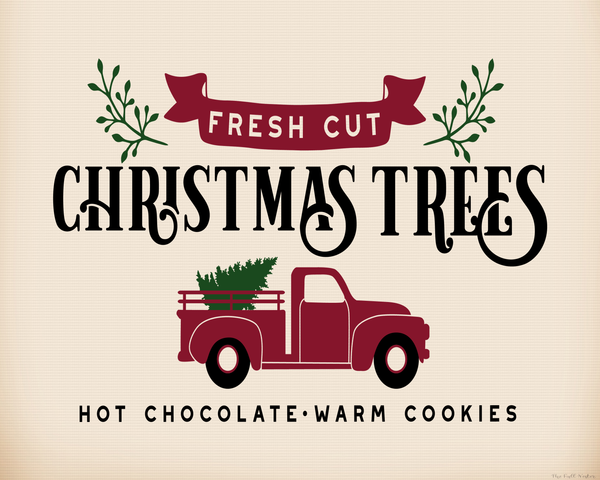 Fresh Cut Christmas Trees printable