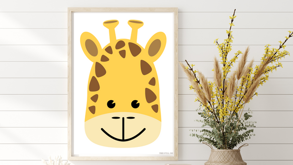 Baby Jungle Giraffe Nursery Print