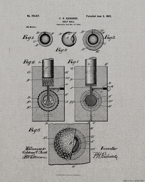 Set of Golf Patent Drawings