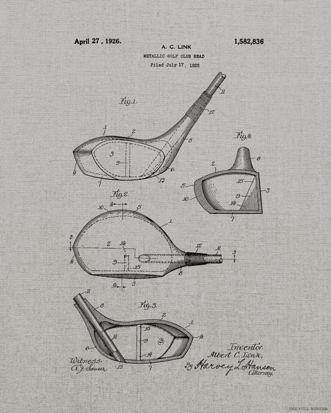 Set of Golf Patent Drawings