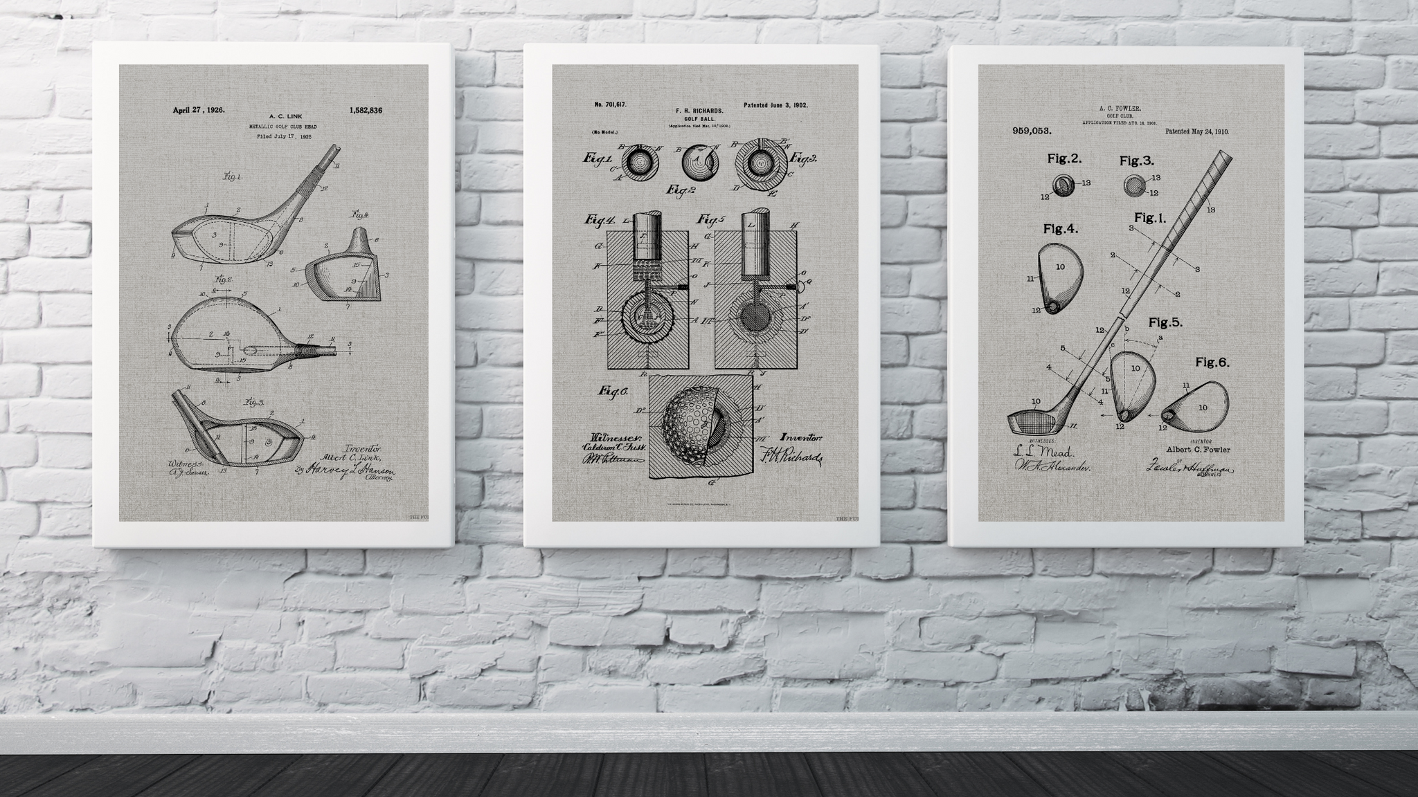 Set of Golf Patent Drawings