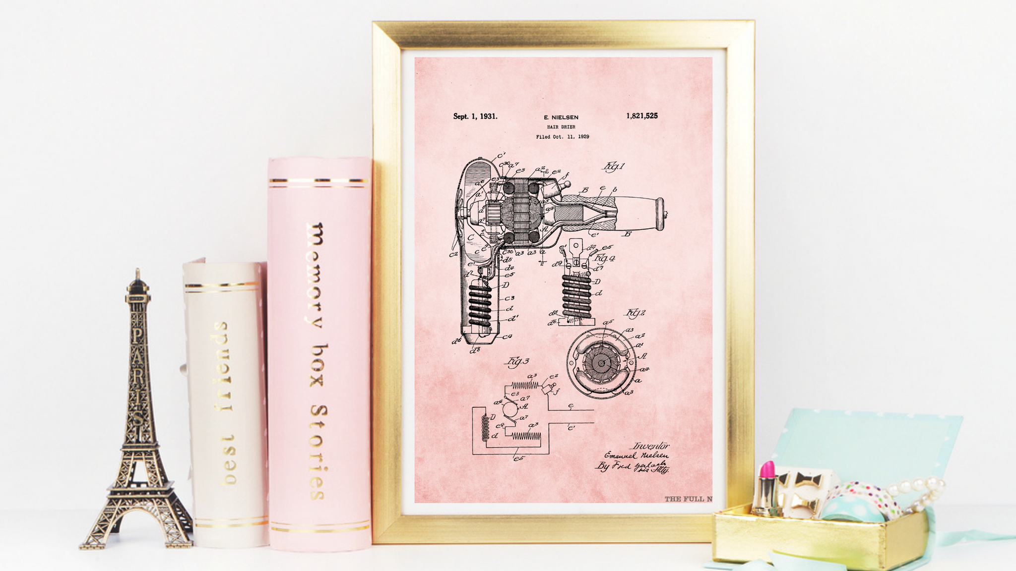 1931 Hair Dryer Patent Drawing