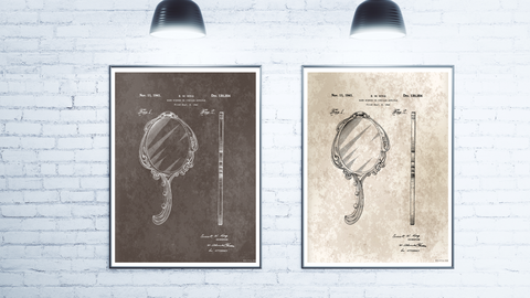 1941 Hand Mirror Patent Drawing