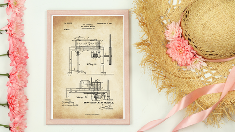 1901 Hat Curling Machine Patent Drawing