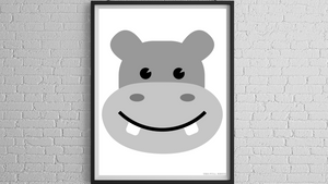 Baby Jungle Hippo Nursery Printable