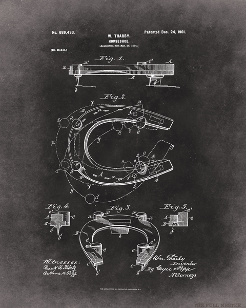 1901 Horseshoe Patent Drawing