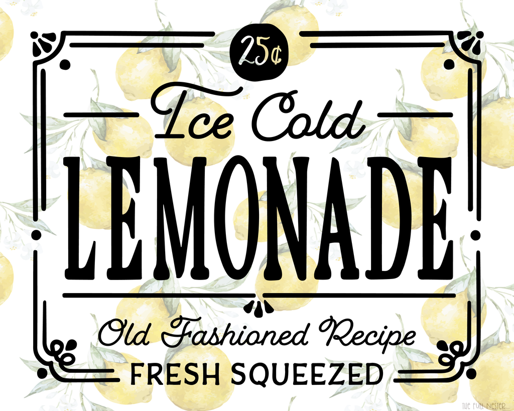 Ice Cold Lemonade Printable – The Full Nester Printables