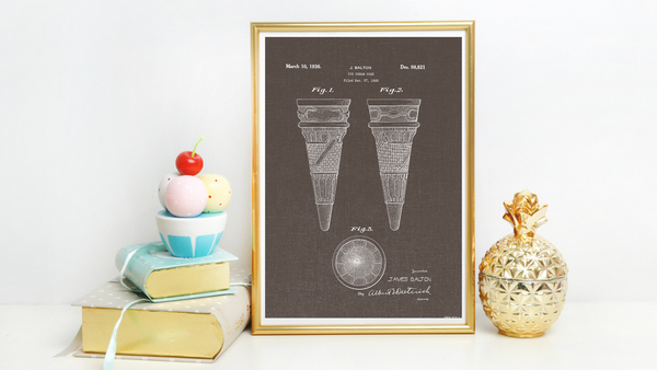 1936 Ice Cream Cone Patent Drawing