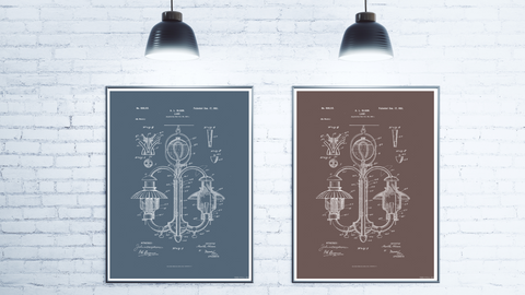 1901 Lamp Patent Drawing