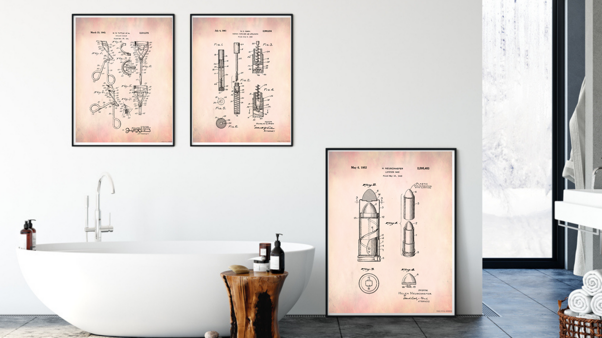 Makeup Patent Drawings Set
