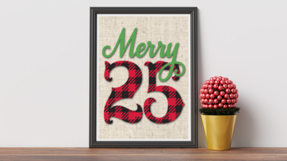 Merry 25 printable