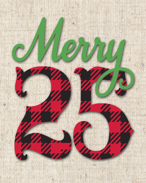 Merry 25 printable