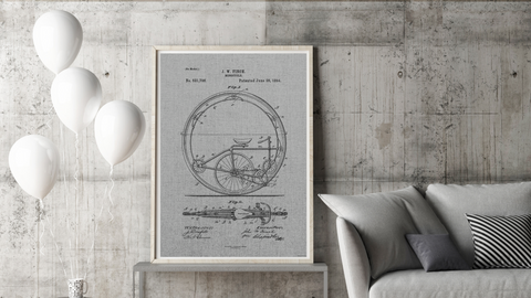 1894 Monocycle Patent Drawing