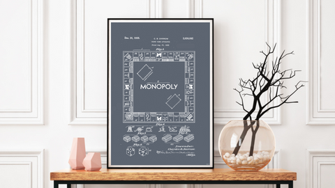 1935 Monopoly Board Game Patent Drawing