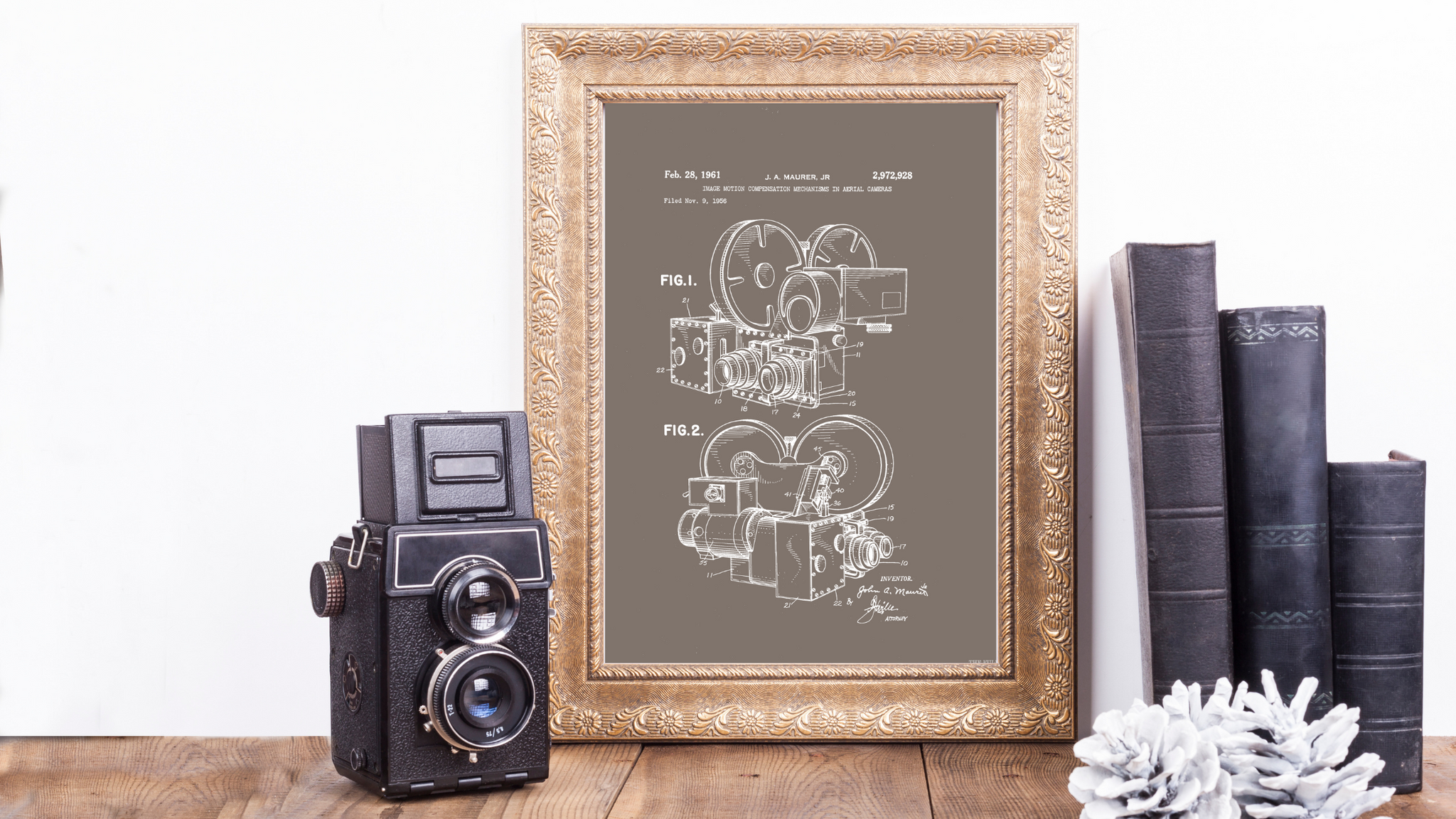 1961 Motion Picture Camera Patent Drawing
