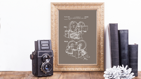 1961 Motion Picture Camera Patent Drawing