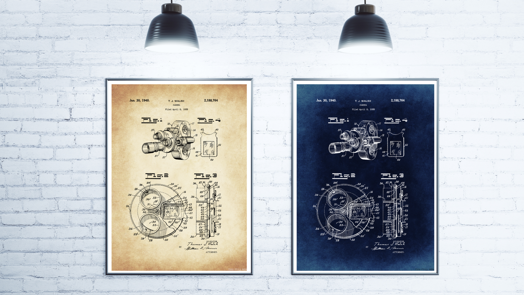 1940 Movie Camera Patent Drawing