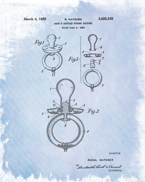 1958 Pacifier Patent Drawing