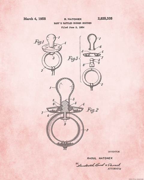 1958 Pacifier Patent Drawing