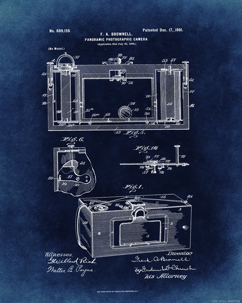 1901 Panoramic Camera Patent Drawing