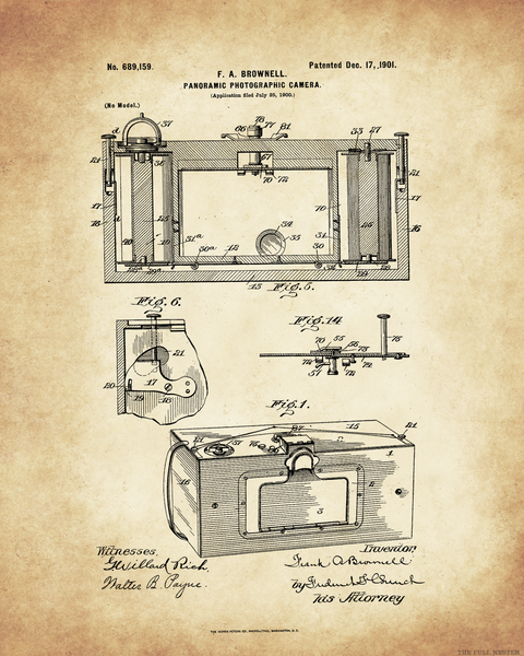 1901 Panoramic Camera Patent Drawing