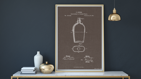 1872 Pocket Flask Patent Drawing