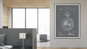 1916 Pocket Watch Patent Drawing